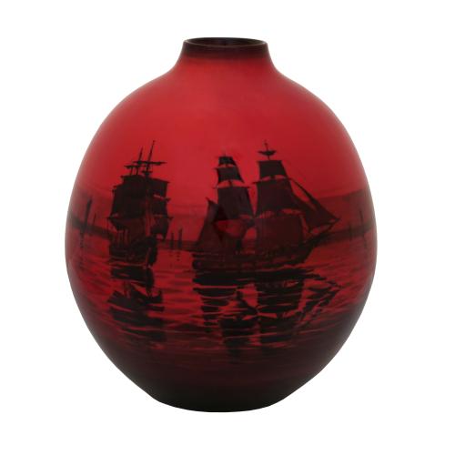  'Flambe vase “Sailing vessel”'