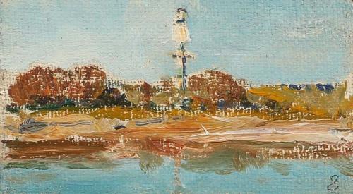Vasily Polenov 'Telegraph mast'