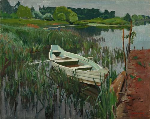 Arkady Rylov 'White boat on the Oskol river'